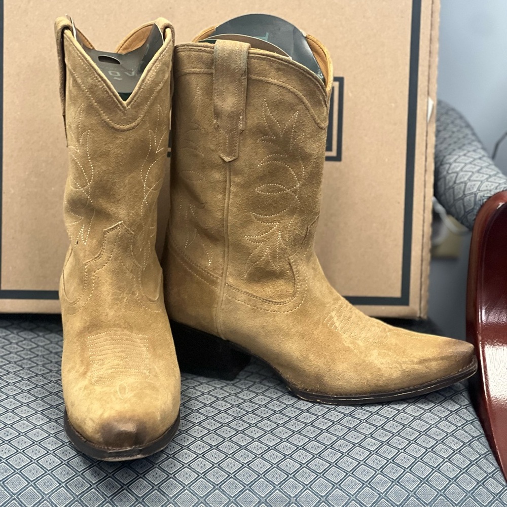 Tecovas Women's Almond Suede Boots